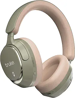 truke New Launch Aura Bass V2 Over The Ear Headphone with 50H of Playtime, 40mm Titanium Drivers, Dual Pairing Headset, 40ms Ultra Low Latency, ENC, Premium Design